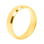 Gold-Toned Stainless Steel Band Style Finger Ring